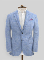 Solbiati Artic Blue Linen Suit - StudioSuits