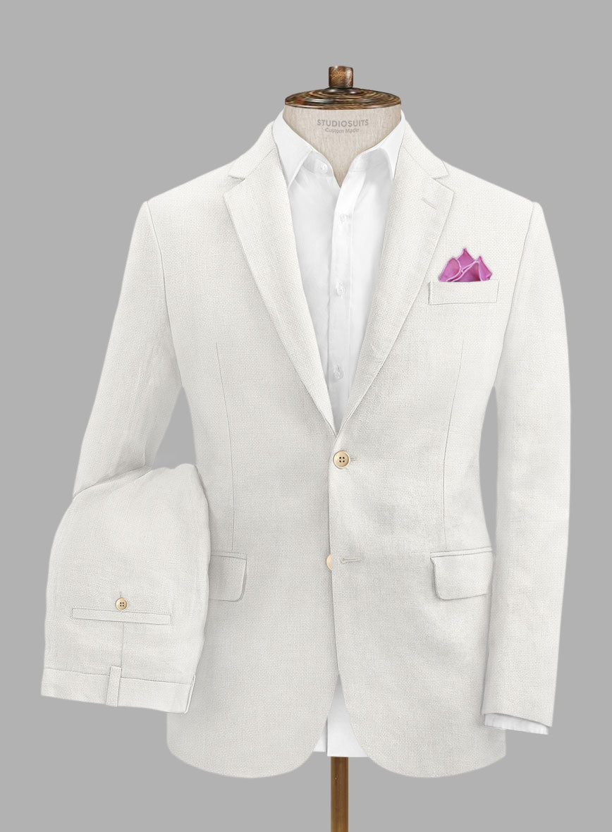 Solbiati Art Du Lin Ivory Linen Suit - StudioSuits