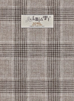 Solbiati Brown Checks Linen Jacket - StudioSuits