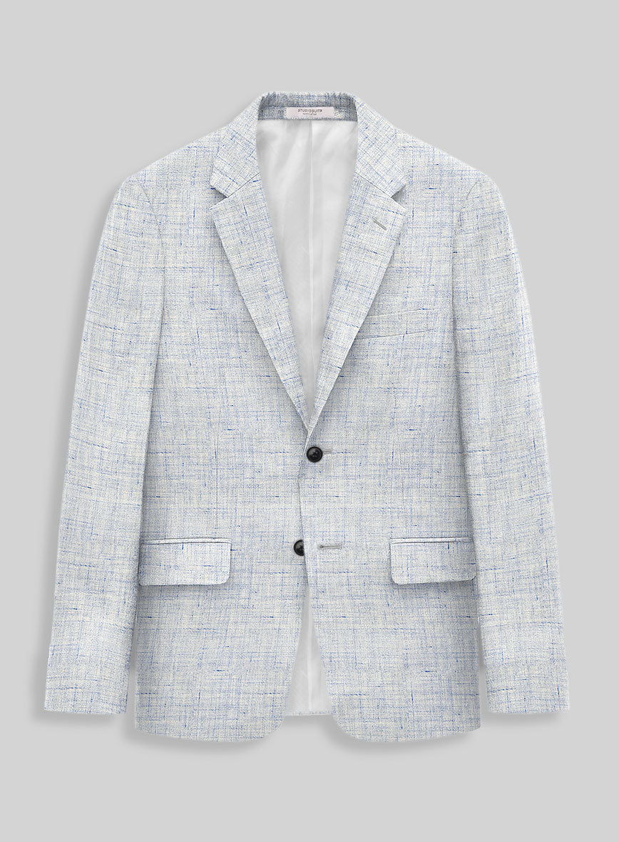 Solbiati Cloudweave Blue Linen Jacket - StudioSuits