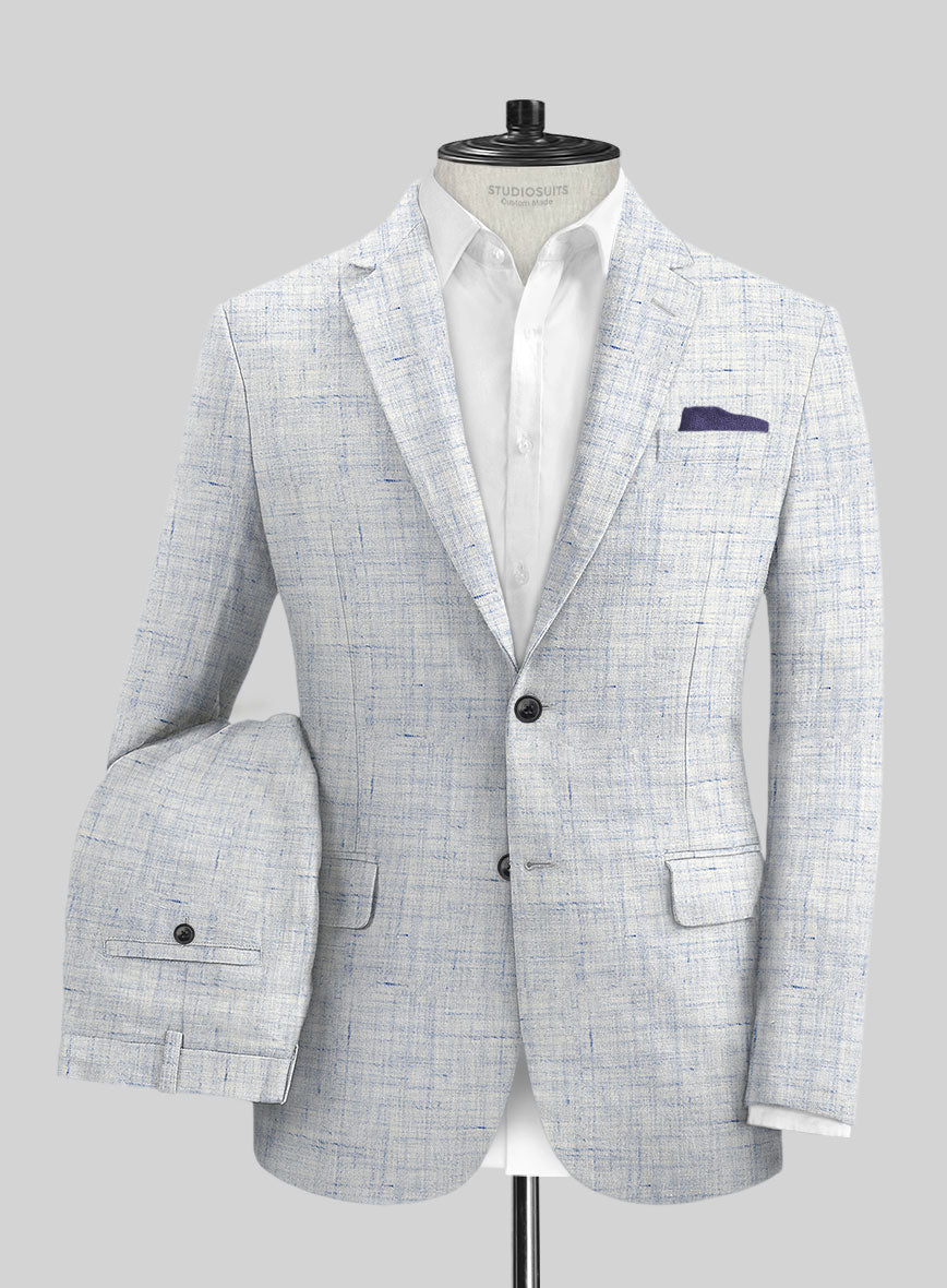 Solbiati Cloudweave Blue Linen Suit - StudioSuits