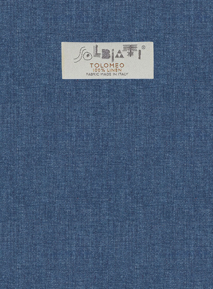 Solbiati Denim Mid Blue Linen Pants