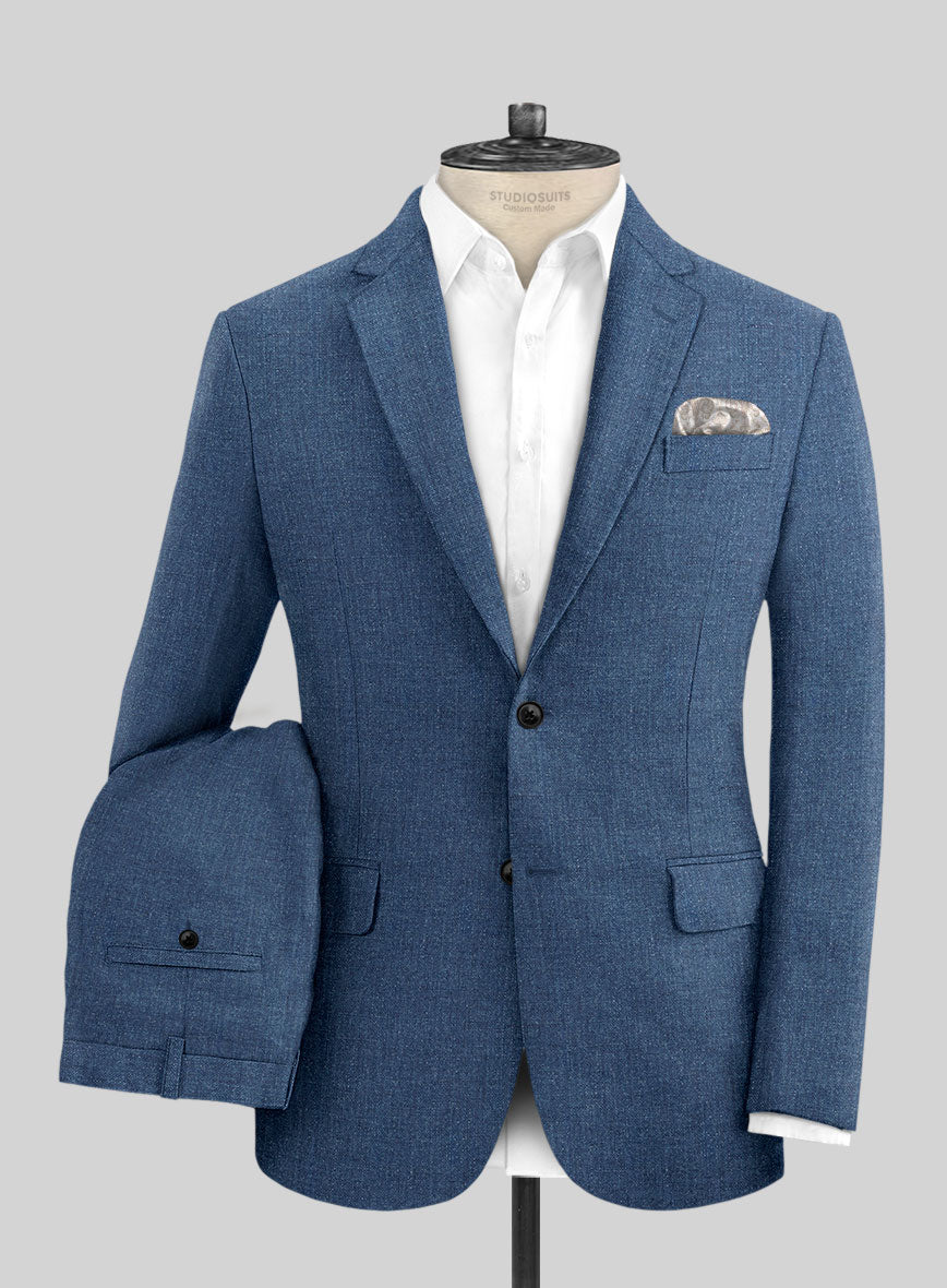 Solbiati Denim Mid Blue Linen Suit - StudioSuits