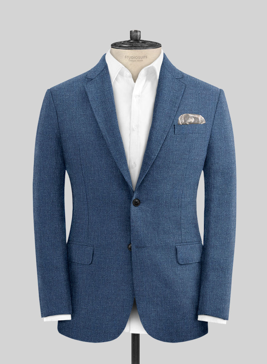 Solbiati Denim Mid Blue Linen Suit - StudioSuits