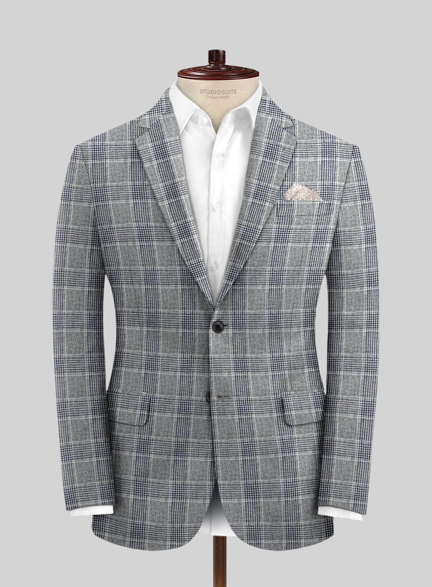 Solbiati Gray Checks Linen Suit - StudioSuits