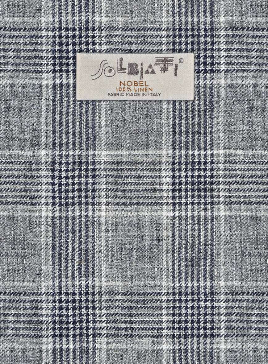 Solbiati Gray Checks Linen Suit - StudioSuits