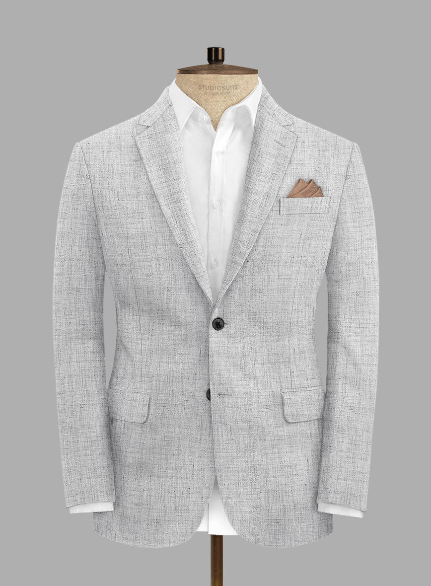 Solbiati Haze Gray Linen Jacket - StudioSuits