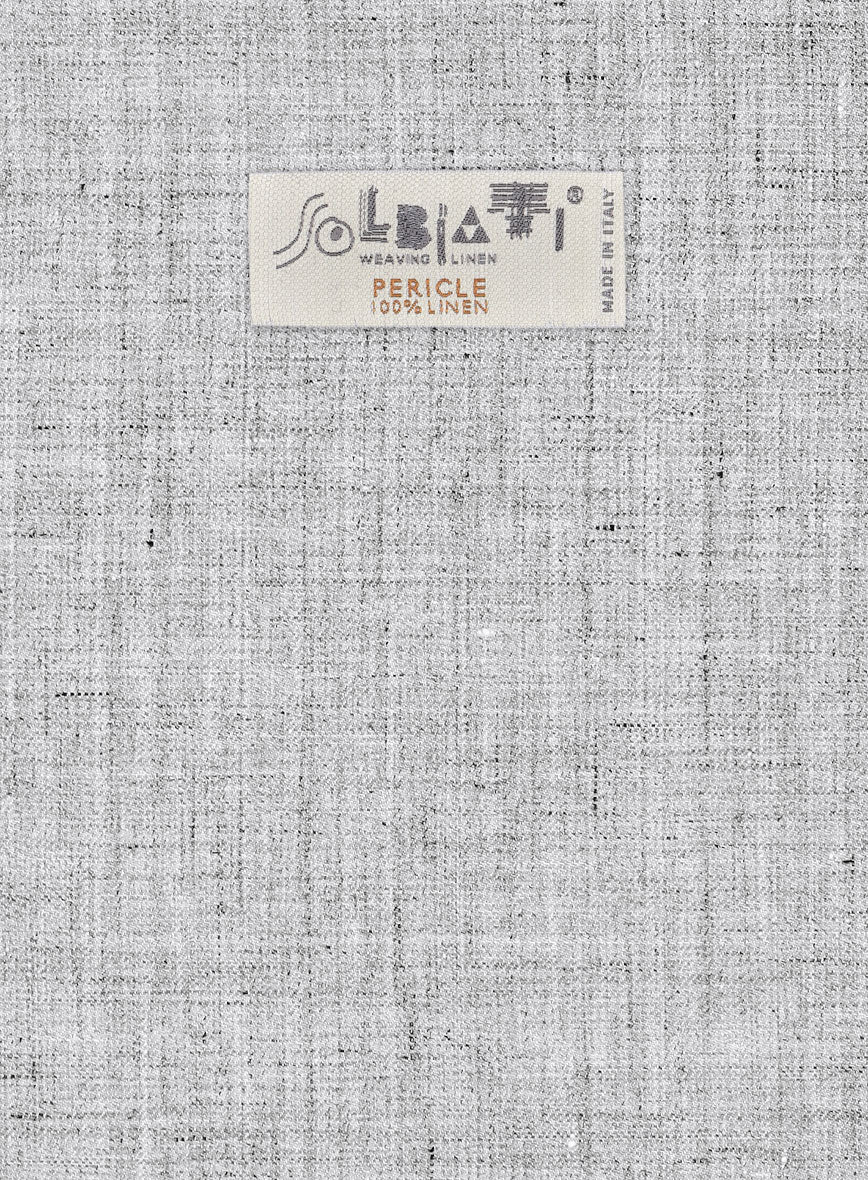 Solbiati Haze Gray Linen Jacket - StudioSuits