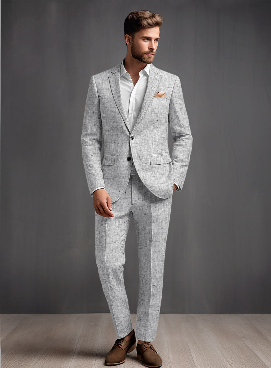 Solbiati Haze Gray Linen Suit - StudioSuits