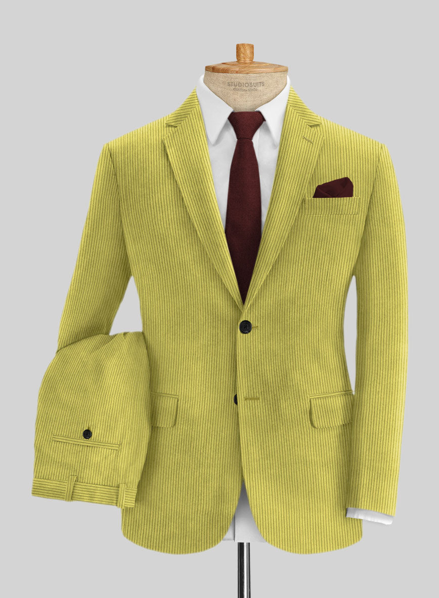 Solbiati Lime Green Corduroy Suit