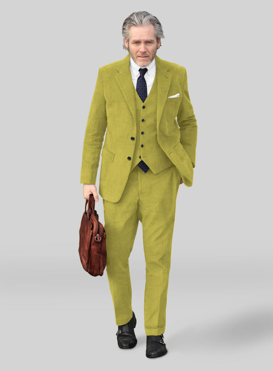 Solbiati Lime Green Corduroy Suit