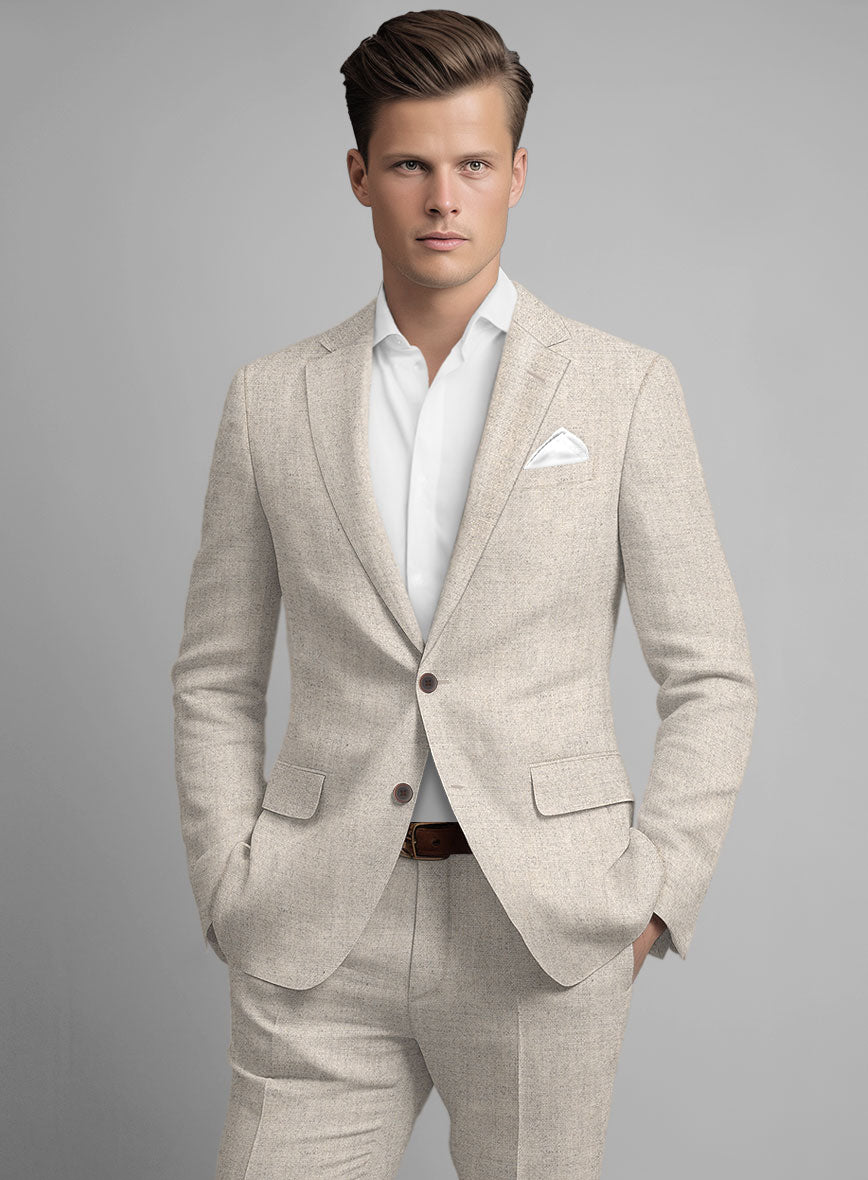 Solbiati Pericle Beige Linen Jacket - StudioSuits