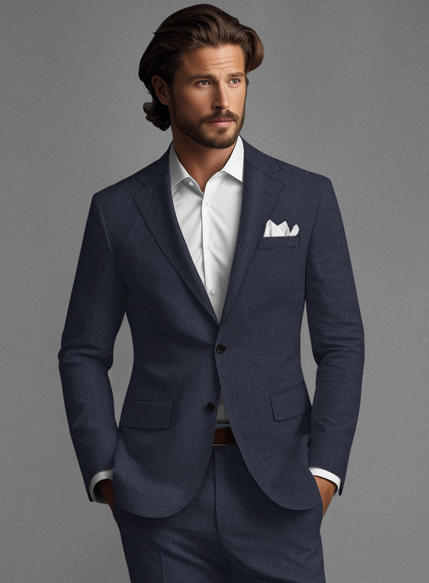 Solbiati Pericle Dark Blue Linen Jacket - StudioSuits