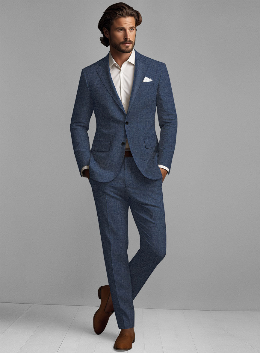 Solbiati Pericle Denim Blue Linen Suit - StudioSuits