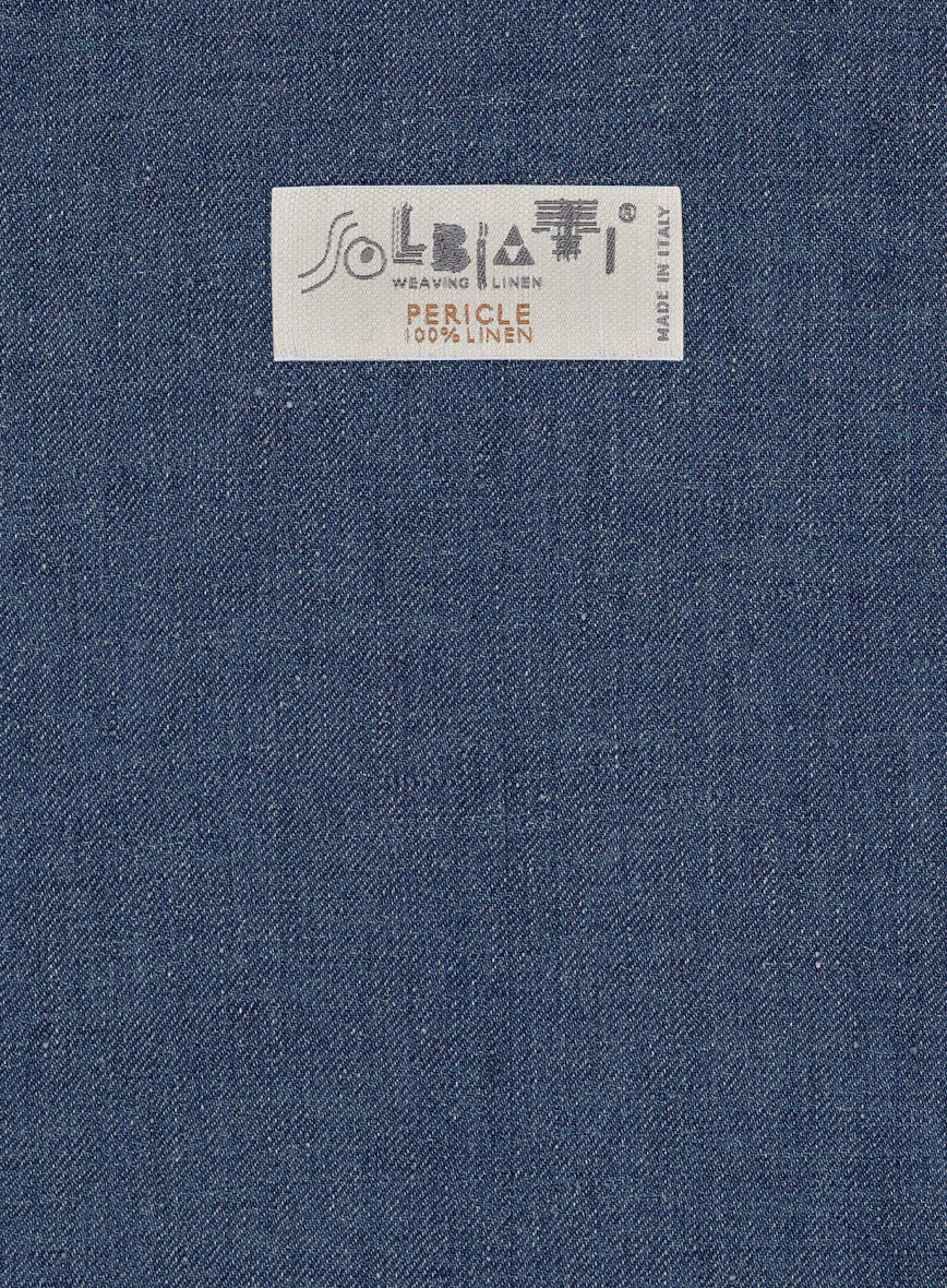 Solbiati Pericle Denim Blue Linen Suit - StudioSuits