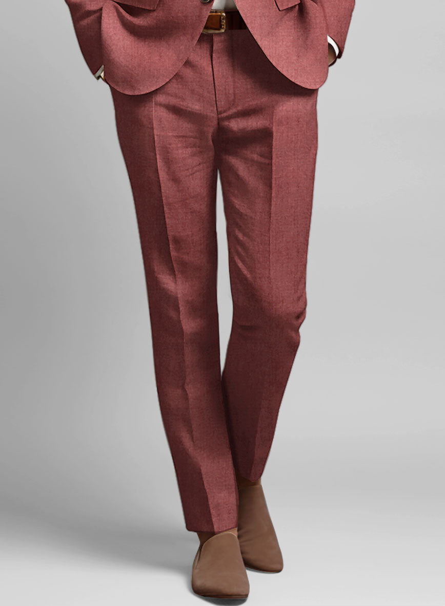 Solbiati Pericle Rust Linen Pants - StudioSuits