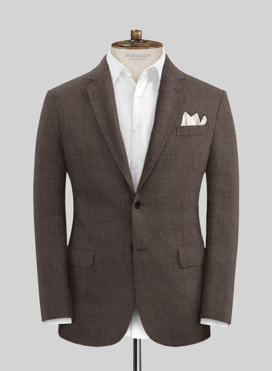 Solbiati Twill Brown Linen Suit - StudioSuits