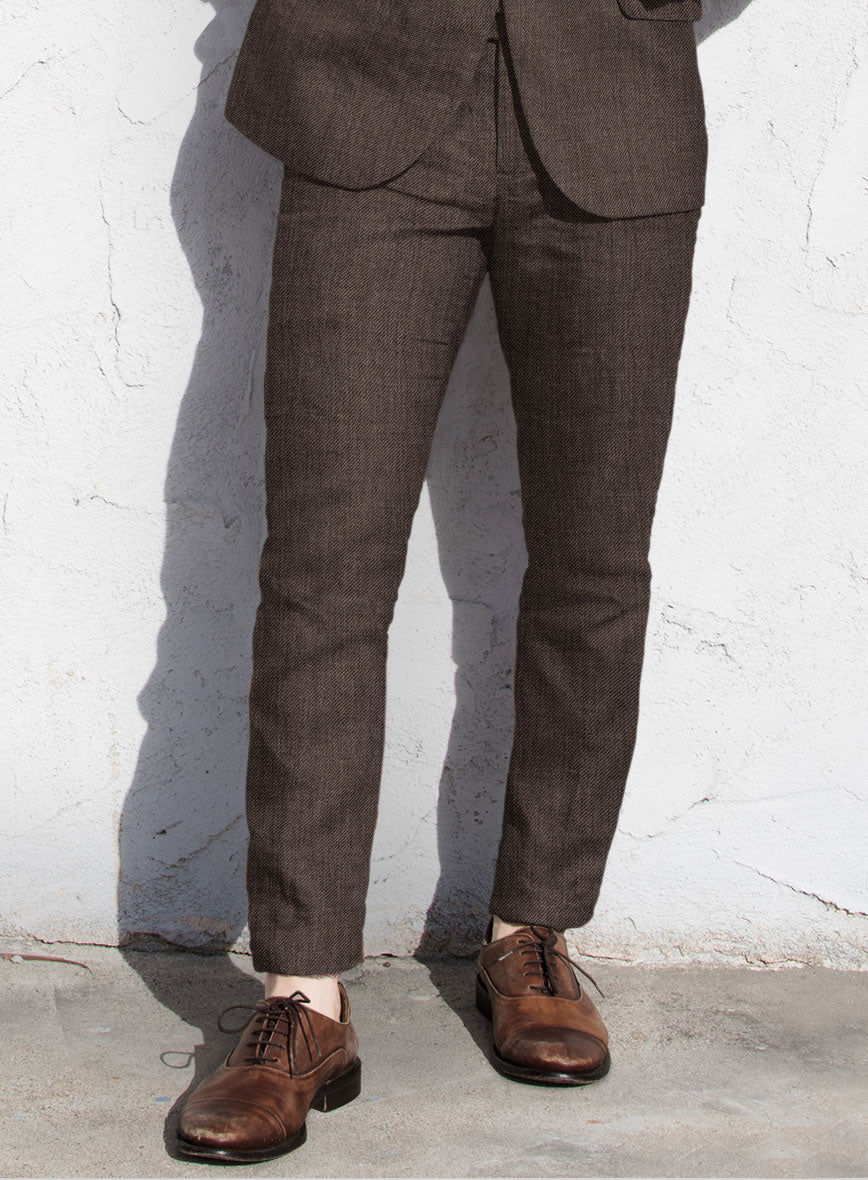 Solbiati Twill Brown Linen Suit - StudioSuits