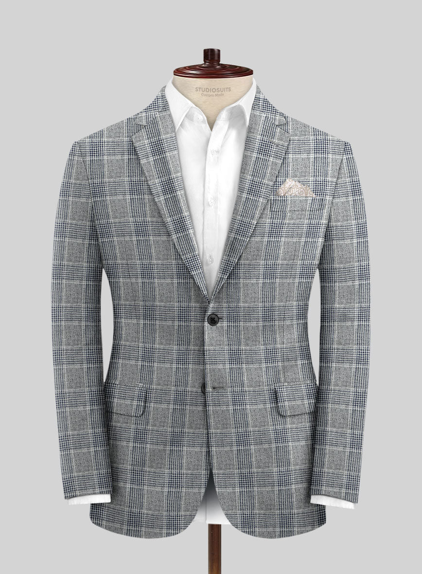Solbiati Gray Checks Linen Suit – StudioSuits