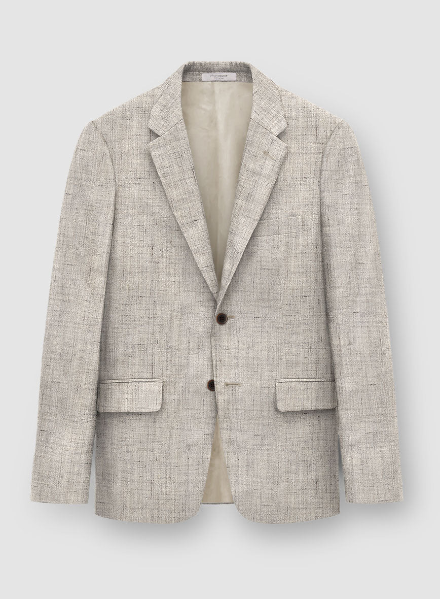 Solbiati Earthweave Brown Linen Jacket - StudioSuits