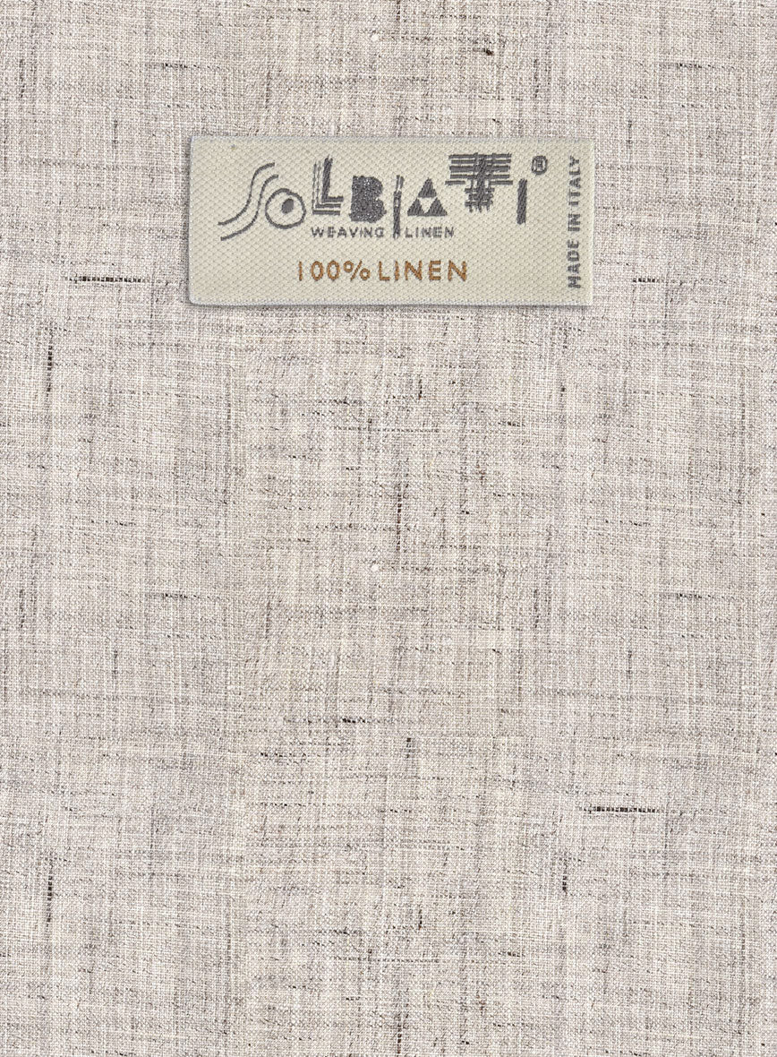 Solbiati Earthweave Brown Linen Jacket - StudioSuits