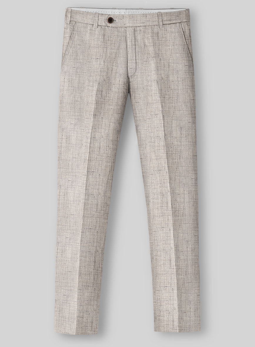 Solbiati Earthweave Brown Linen Pants - StudioSuits