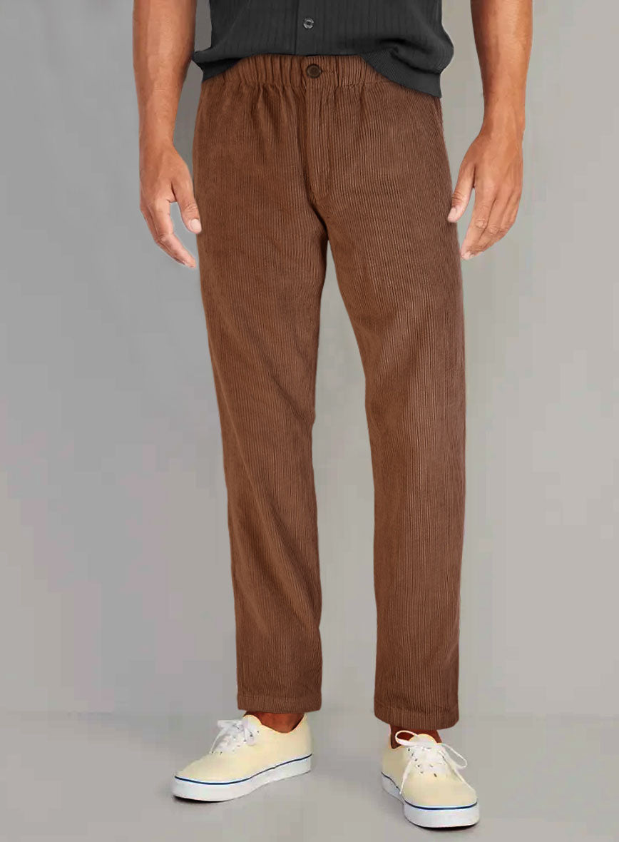 Easy Pants Spring Brown Corduroy - StudioSuits