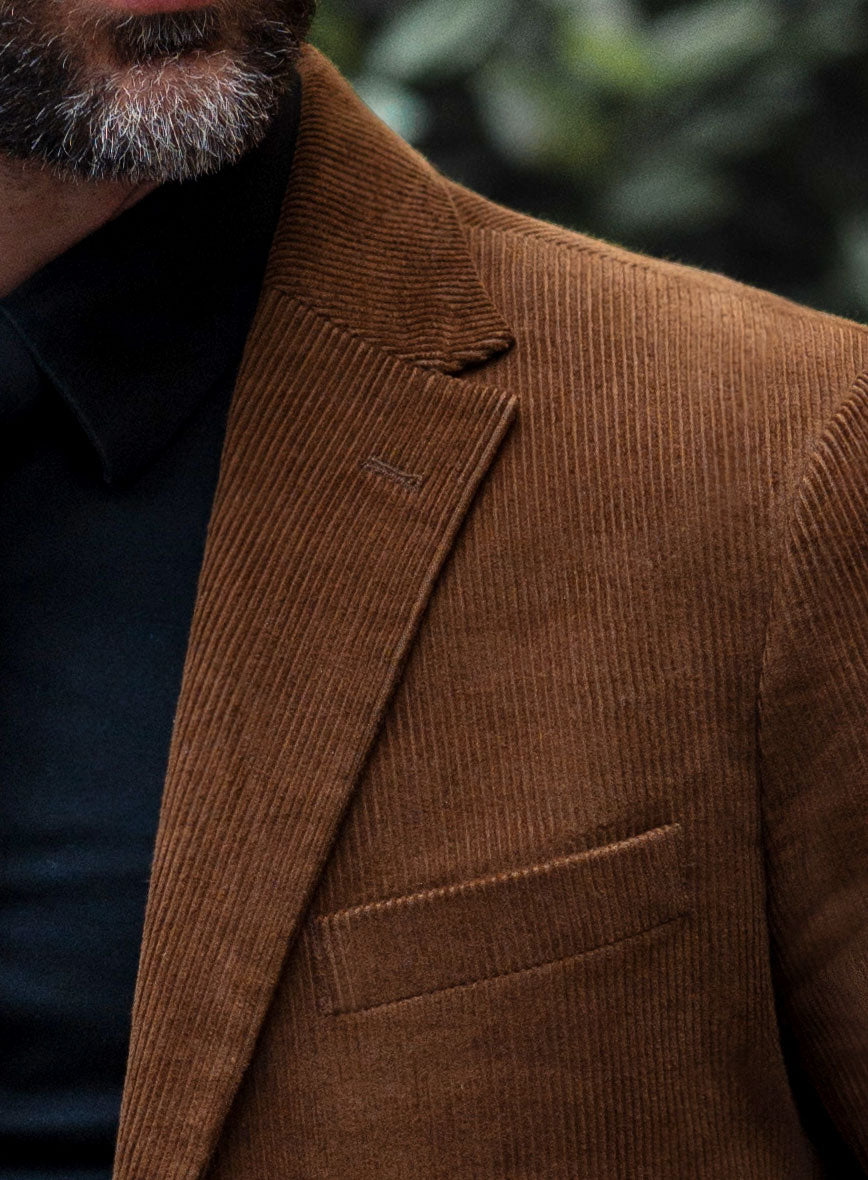 Spring Brown Corduroy Jacket - StudioSuits