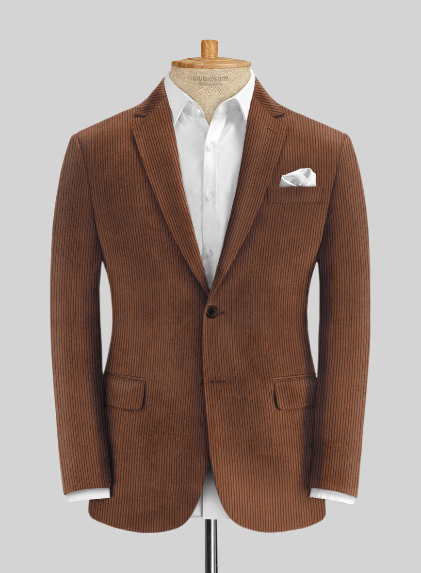 Spring Brown Corduroy Jacket - StudioSuits