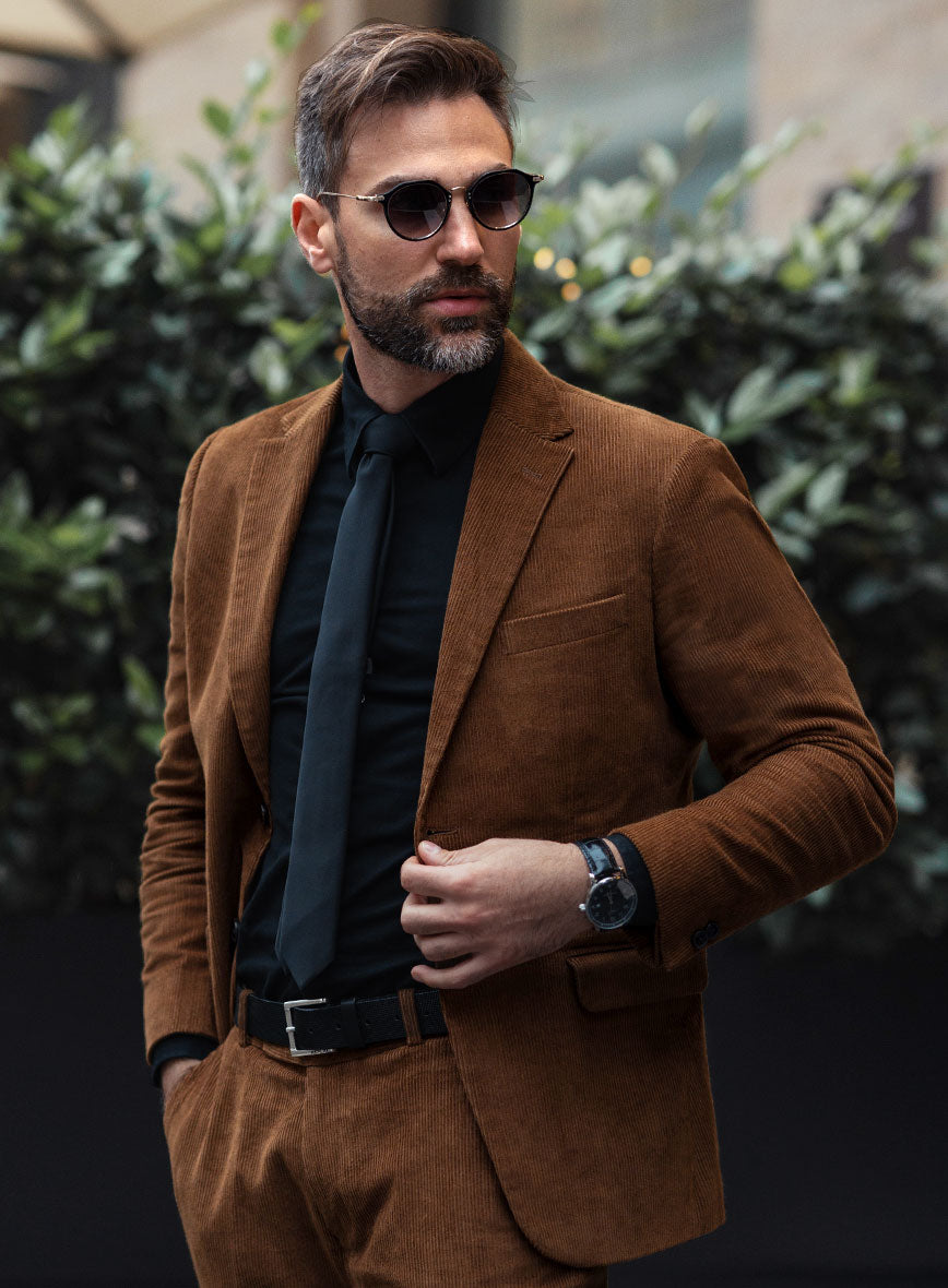 Spring Brown Corduroy Jacket - StudioSuits