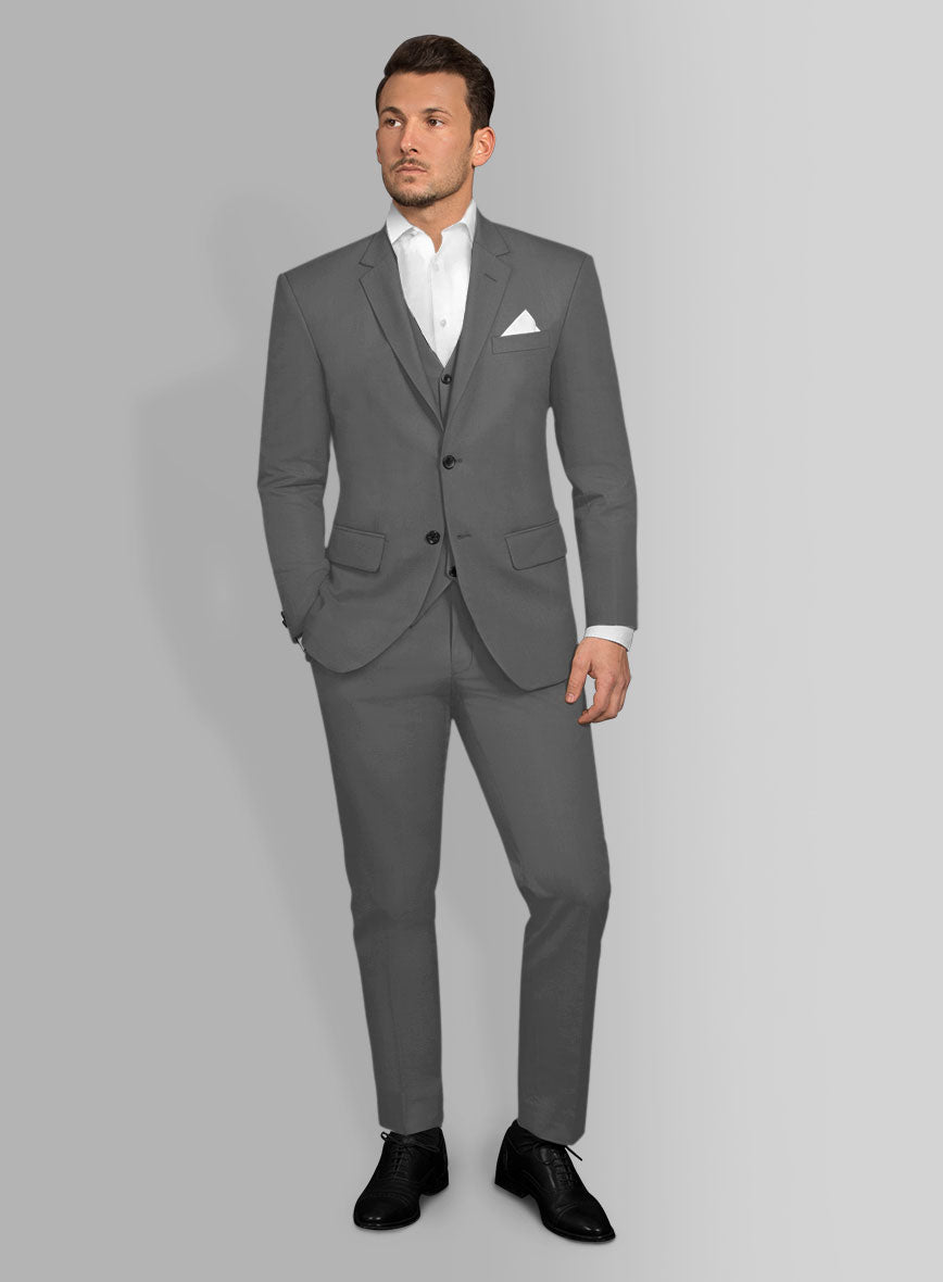 Stretch Summer Gray Chino Suit - StudioSuits