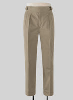 Stretch Summer Khaki Chino Gurkha Trousers - StudioSuits