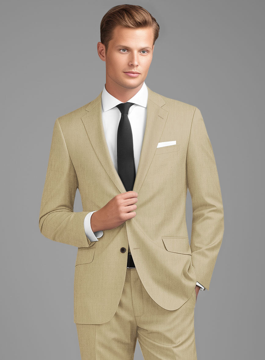 Stretch Beige Wool Jacket