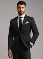 Stretch Black Wool Jacket - StudioSuits