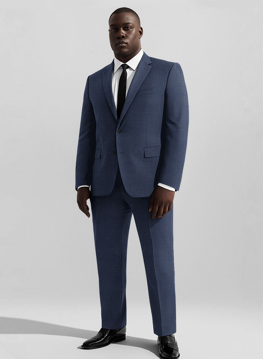 Stretch Royal Blue Wool Suit - Big & Tall - StudioSuits