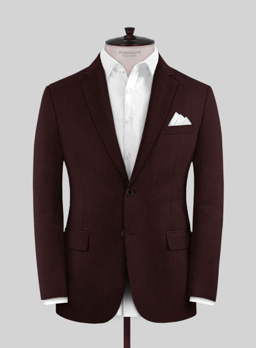 Stretch Wine Wool Suit - StudioSuits