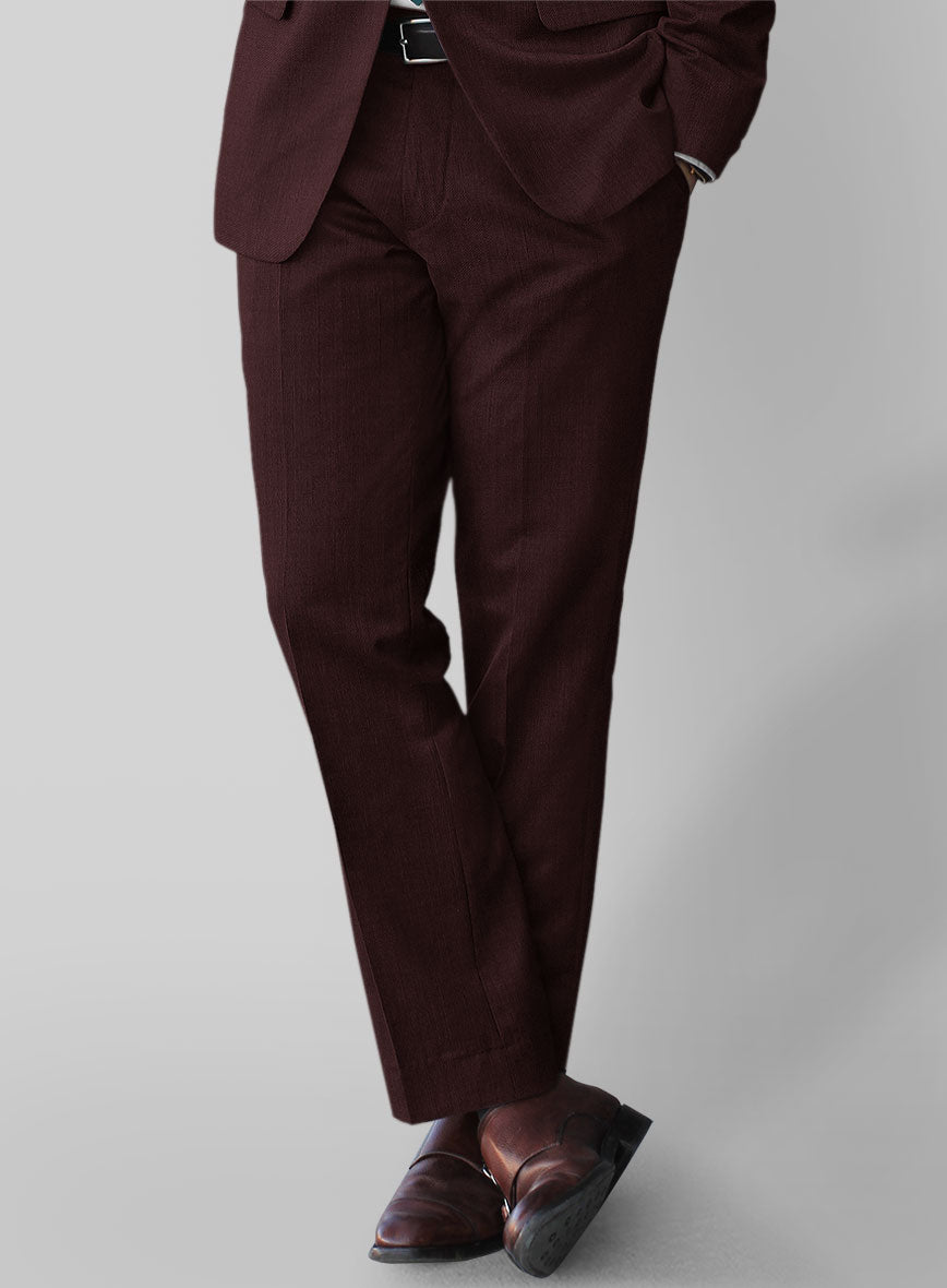 Stretch Wine Wool Suit - StudioSuits