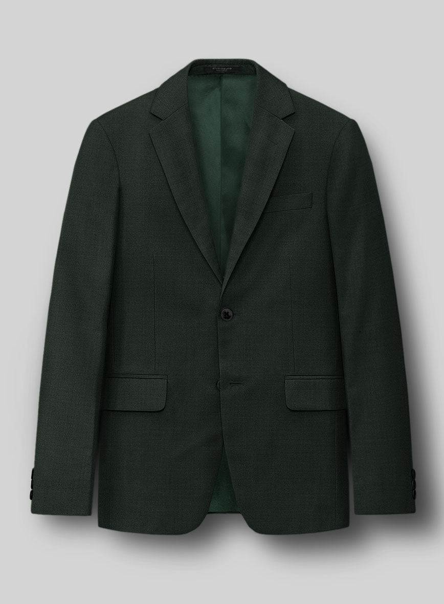 Stretch Green Wool Jacket - StudioSuits