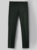 Stretch Green Wool Pants