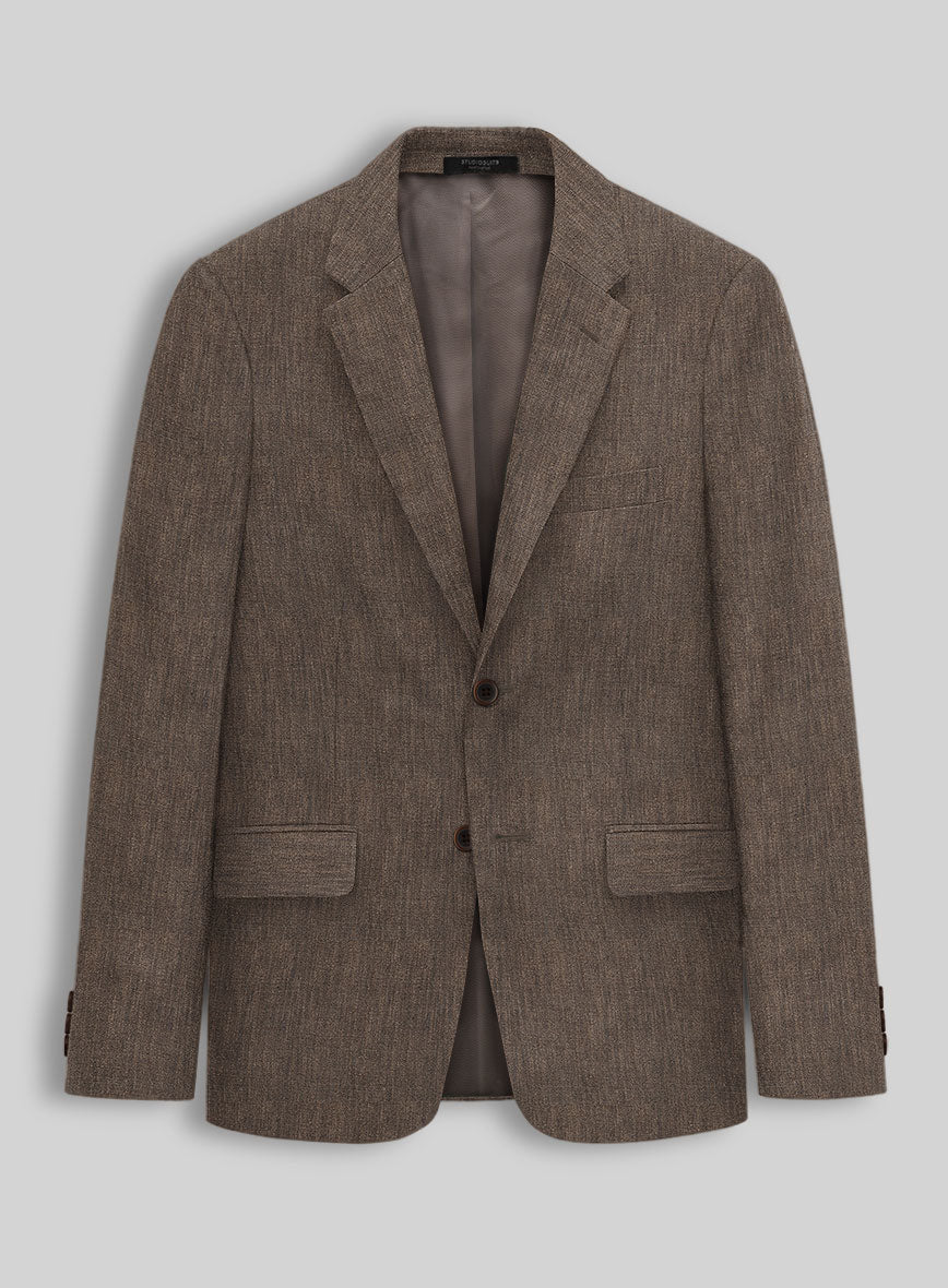 Stylbiella Spring Brown Linen Suit - StudioSuits