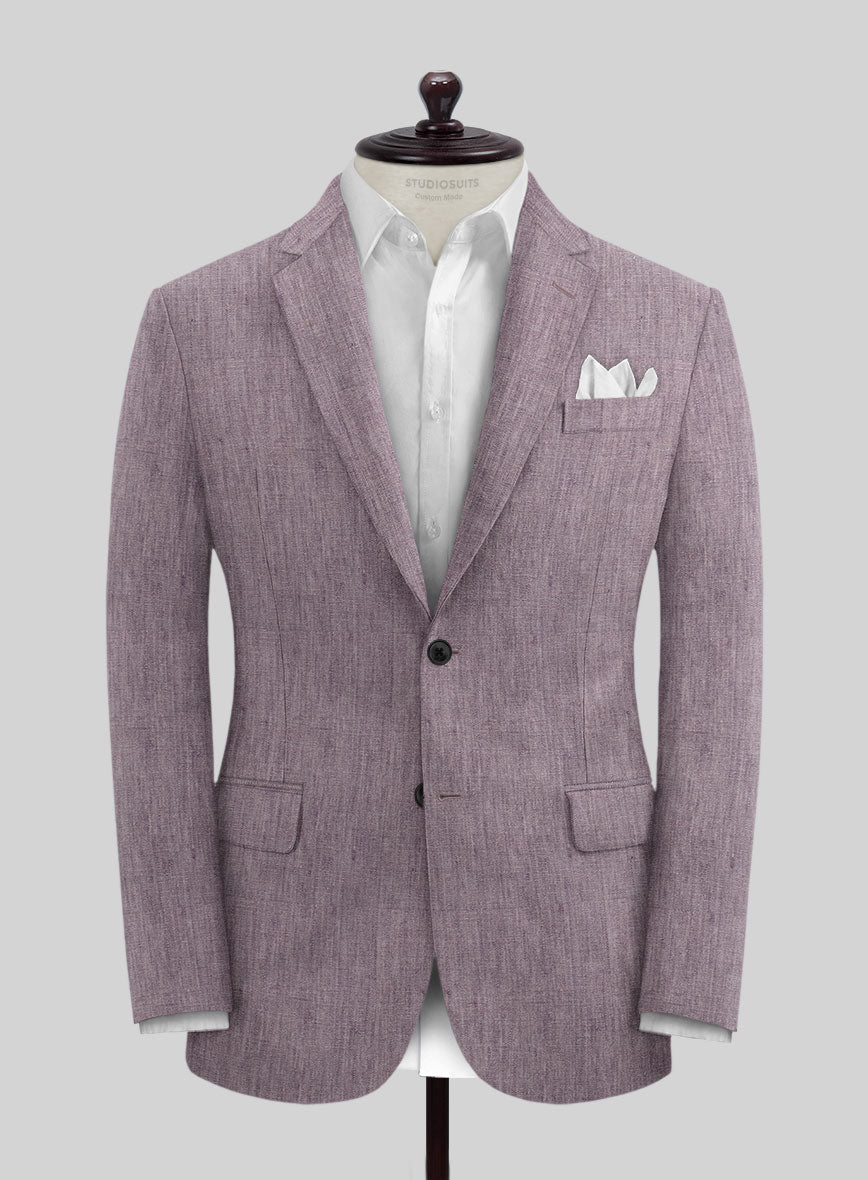 Stylbiella Spring Purple Linen Jacket - StudioSuits