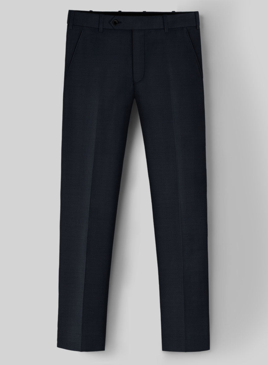 Super Blue Satin Wool Pants - StudioSuits