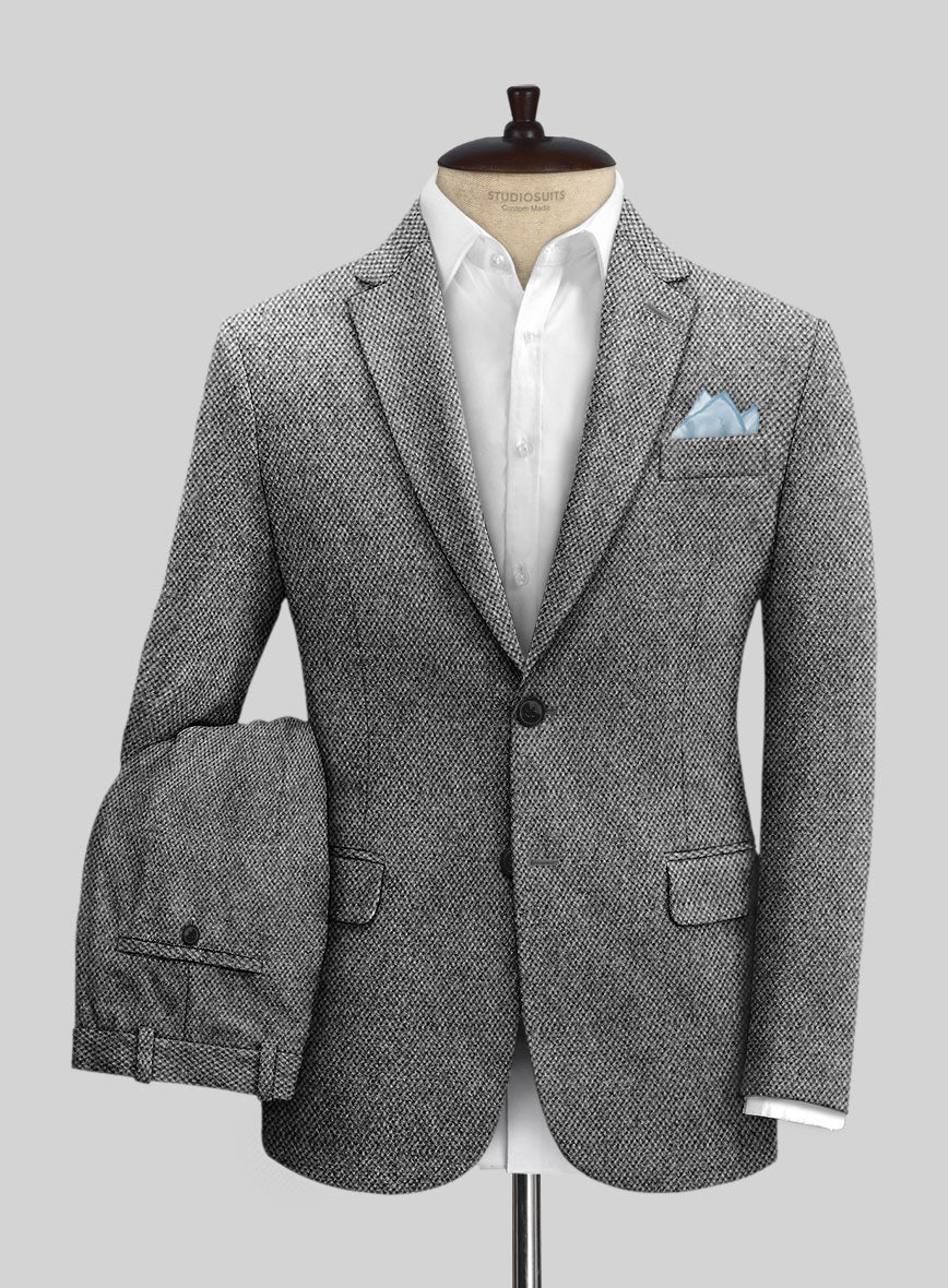 Sussex Weave Gray Tweed Suit - StudioSuits