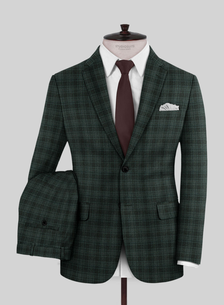 Tartan Green Flannel Suit - StudioSuits