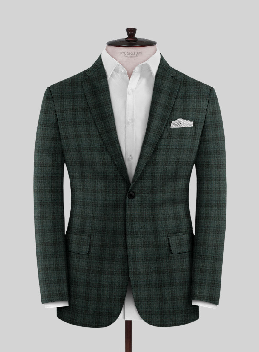 Tartan Green Flannel Suit - StudioSuits