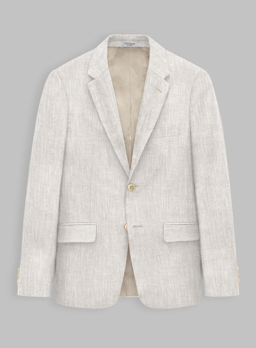 Tropical Beige Linen Jacket