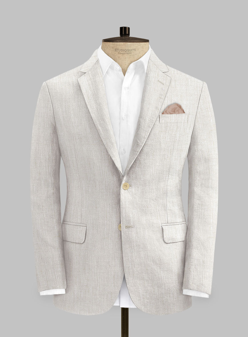 Tropical Beige Linen Jacket