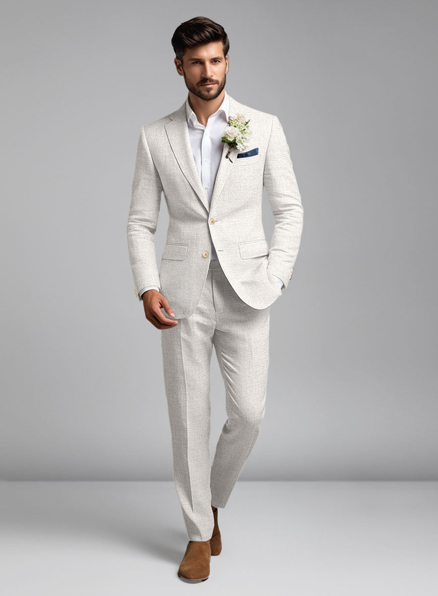 Tropical Beige Linen Suit - StudioSuits