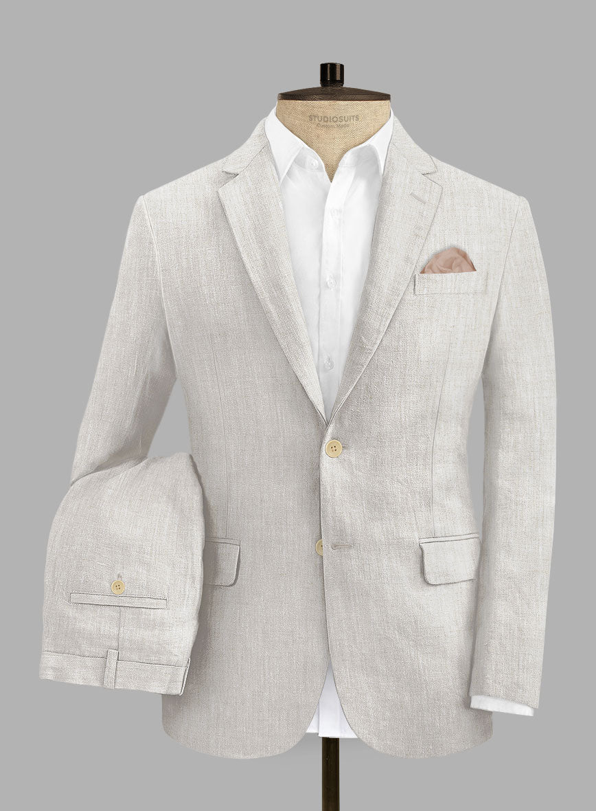 Tropical Beige Linen Suit - StudioSuits