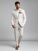 Tropical Beige Linen Suit - StudioSuits